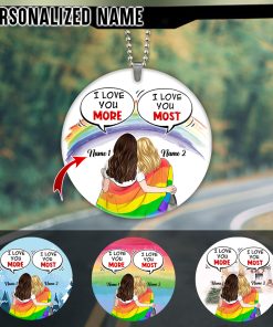 Personalized Name Love Is Love Pride Car Ornament UKHM170601