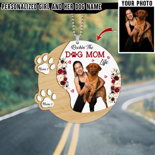 Customized Your Photo Dog Car Ornament UKAA200601